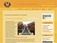 Tablet Screenshot of escuelaayurveda.com